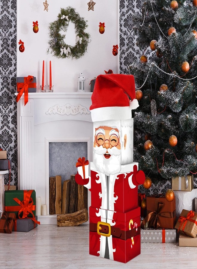 WEEPA 7 Pcs Christmas Eve Box Stackable Christmas Boxes Santa Claus Themed Nesting Boxes Paper Box for Home and Party - Image 3